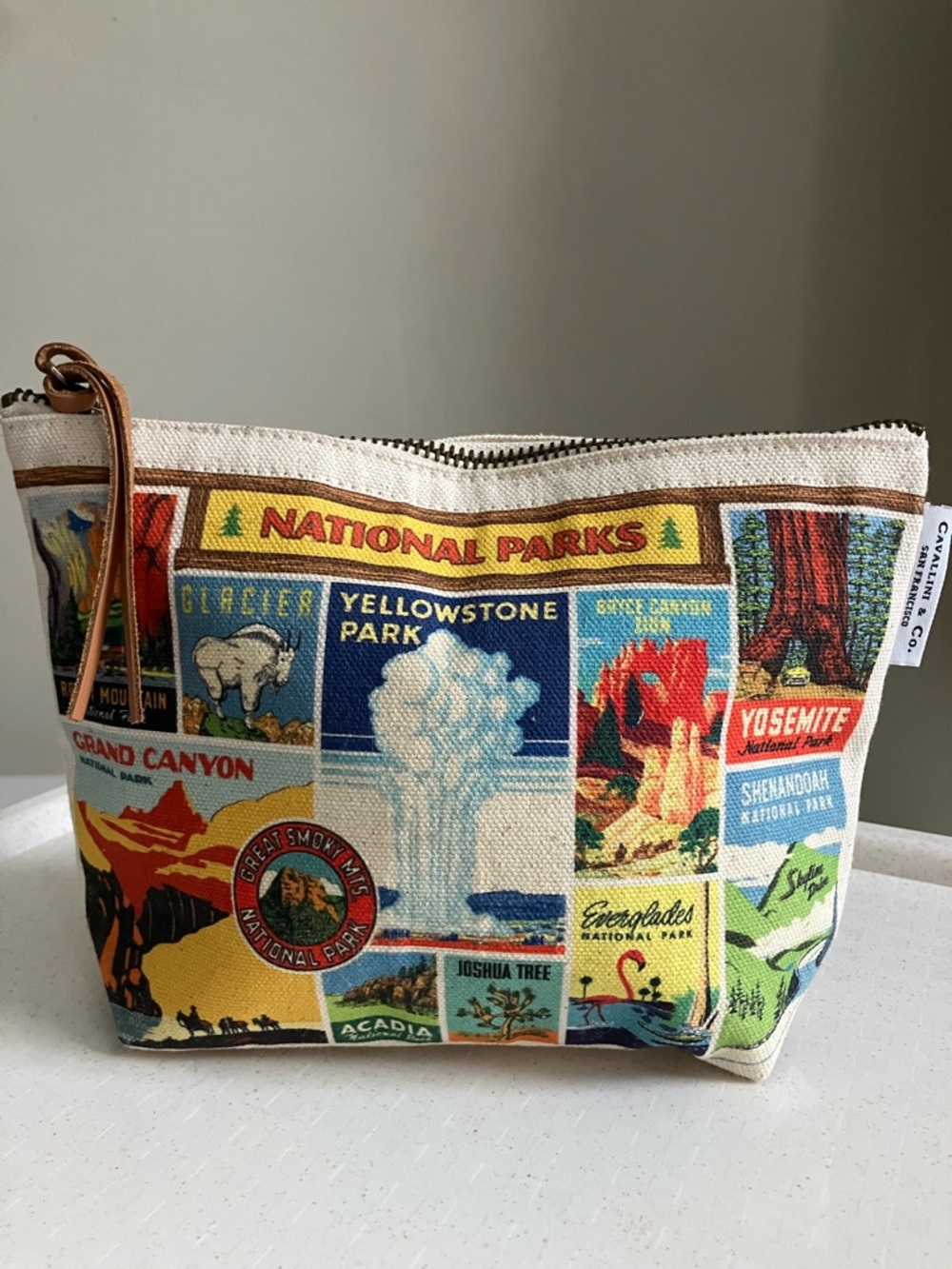 National Parks Canvas Zip Pouch — Multicolor